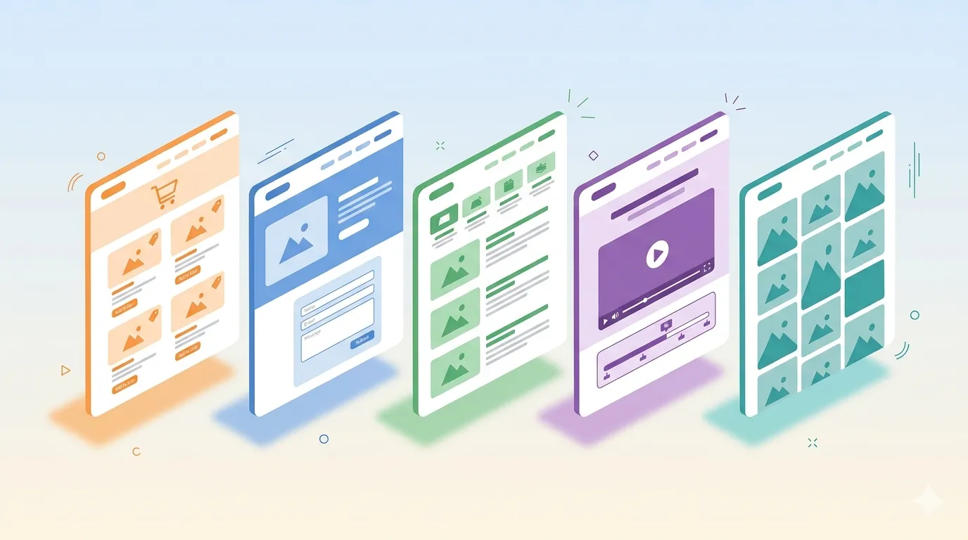 5 mājaslapu veidi — un kam katrs ir domāts